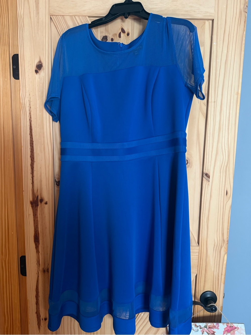 Royal Blue Short Sleeve Mesh Lane Bryant